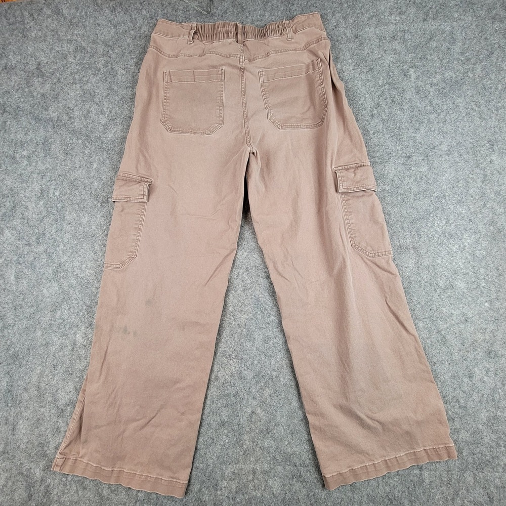 Wild Fable Womens Wide Leg Cargo Pants Mauve Brown High Rise Size L Utility - Picture 2 of 12